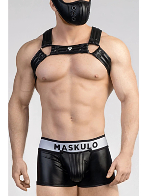 Maskulo Armored Bulldog Harness - Black