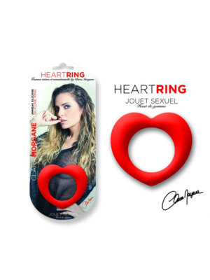 Silicone Heart Cock Ring (Red) - Clara Morgane
