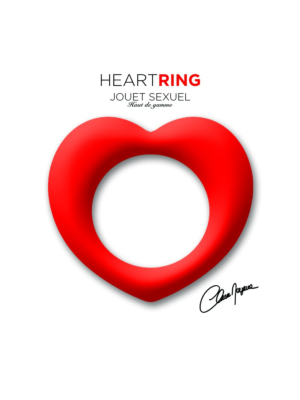 Red Silicone Heart Cock Ring - Clara Morgane