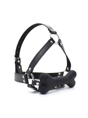 Toyz4lovers Black Head Harness+Dog Gag