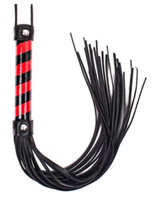 Angel touch Red Leather Whip with Blindfold