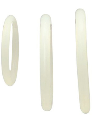Timeless Silicone Cock Rings - 3 pcs, White