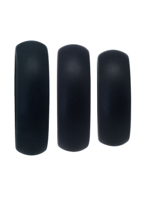 Timeless Silicone Cock Rings (3 pcs, Black)