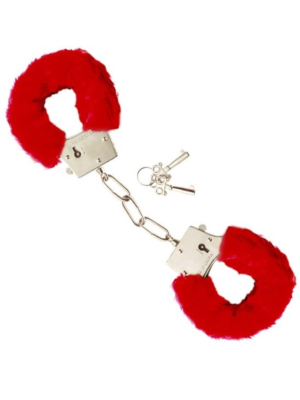 Reds Leather Hand Cuffs - Red