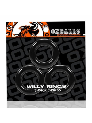 Oxballs Silicone Black Willy Rings