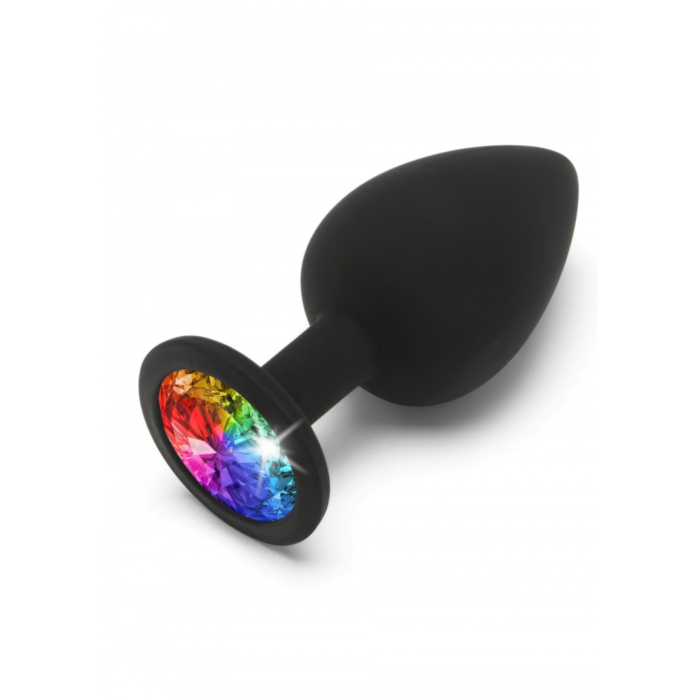 Rainbow Booty Jewel Butt Plug - Large Rainbow Booty Jewel Butt Plug - Large