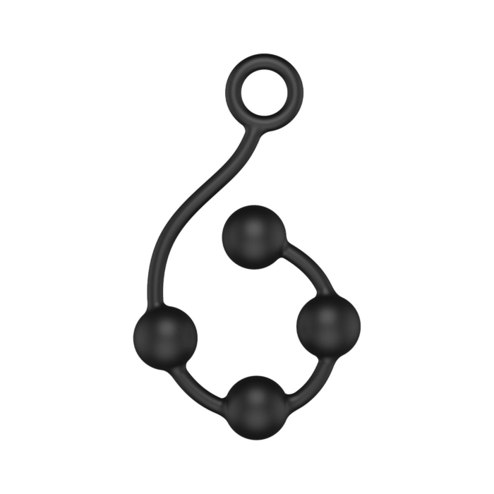 EXCITE Medium Silicone Anal Beads - Black - image 1 EXCITE Medium Silicone Anal Beads - Black - image 1