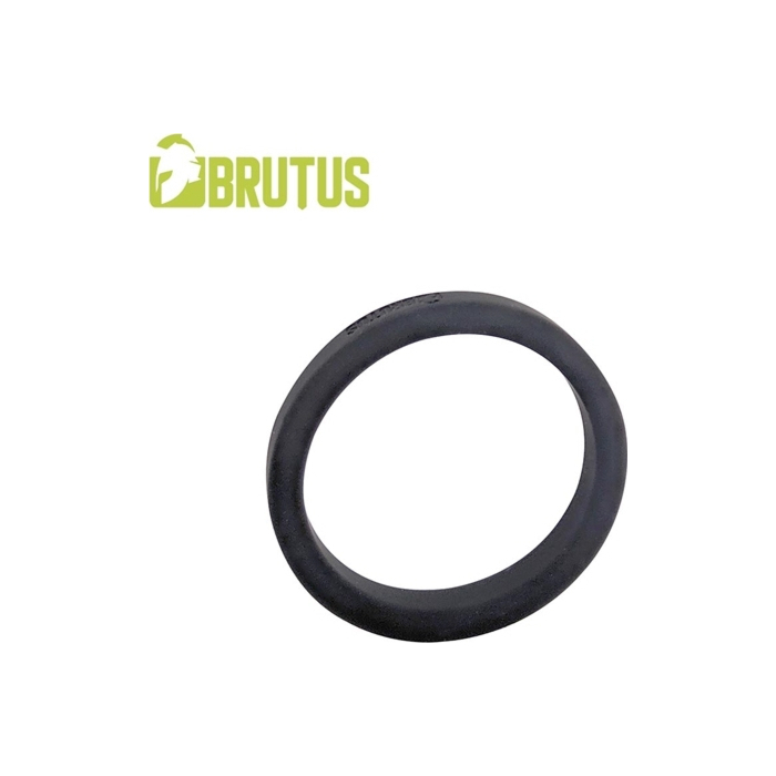 Flat Slick Silicone Cock Ring 55 mm (Black) - Brutus