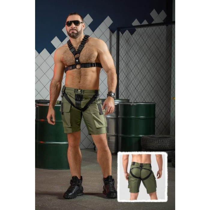 EnForce. Two-Sides Zippered Cargo Shorts