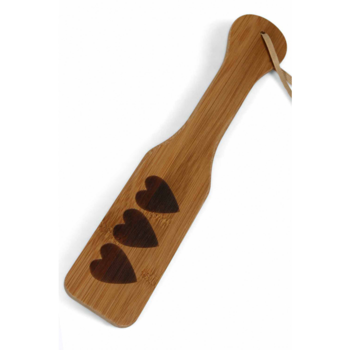 Wooden Paddle Beige 3 Hearts Wooden Paddle Beige 3 Hearts