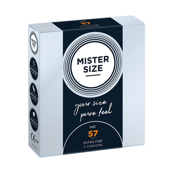 Mister Size - Pure Feel - 57 mm - 3 pack
