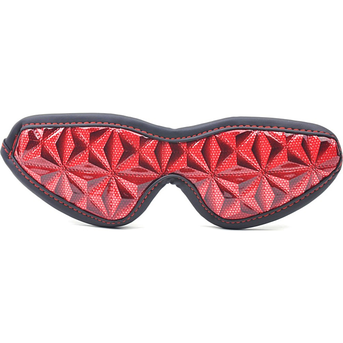 Fetish Embossed Eye Cover Mask Red - BDSM Fetish Embossed Eye Cover Mask Red - BDSM