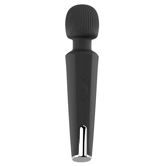 Wand Massager Clarice with 20 Vibration Modes- Black Wand Massager Clarice with 20 Vibration Modes- Black