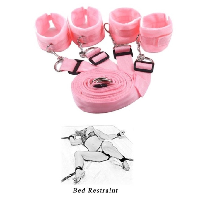 Bed Restraint Set Hands And Feet For Pink Bed Bed Restraint Set Hands And Feet For Pink Bed