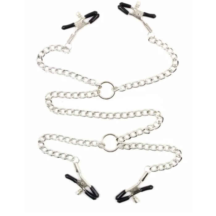 Fetish Secrets Nipple and Labia Clips, Silver/Black Fetish Secrets Nipple and Labia Clips, Silver/Black
