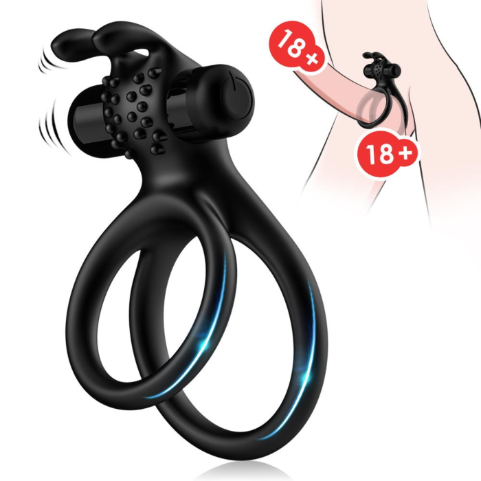 Stay Hard Vibrating Cock and Ball Ring - Black - Penis Erection Stay Hard Vibrating Cock and Ball Ring - Black - Penis Erection