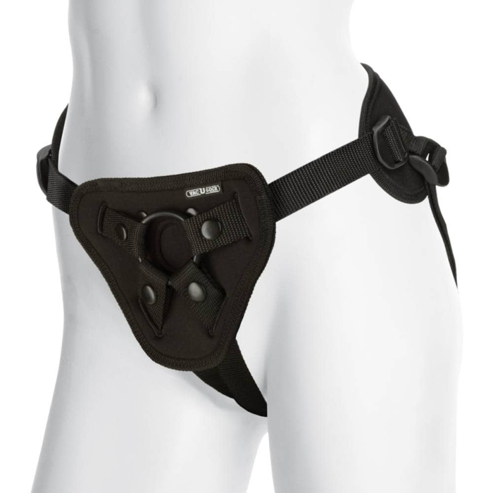 Vac-U-Lock Platinum Supreme Harness With Plug Black Os