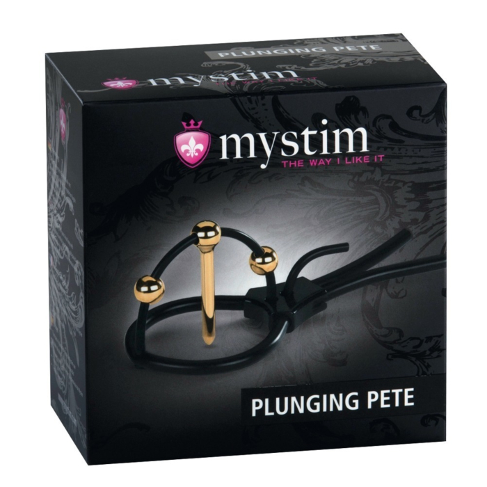 Plunging Pete Corona Strap with Urethral Sound Mystim Plunging Pete Corona Strap with Urethral Sound Mystim