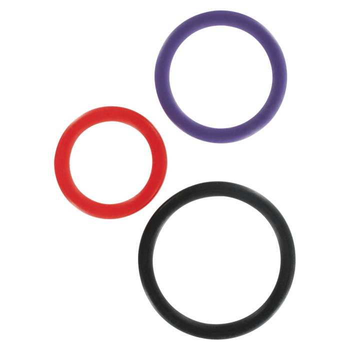 Triple Cock Ring Set - Toy Joy - Multicolor