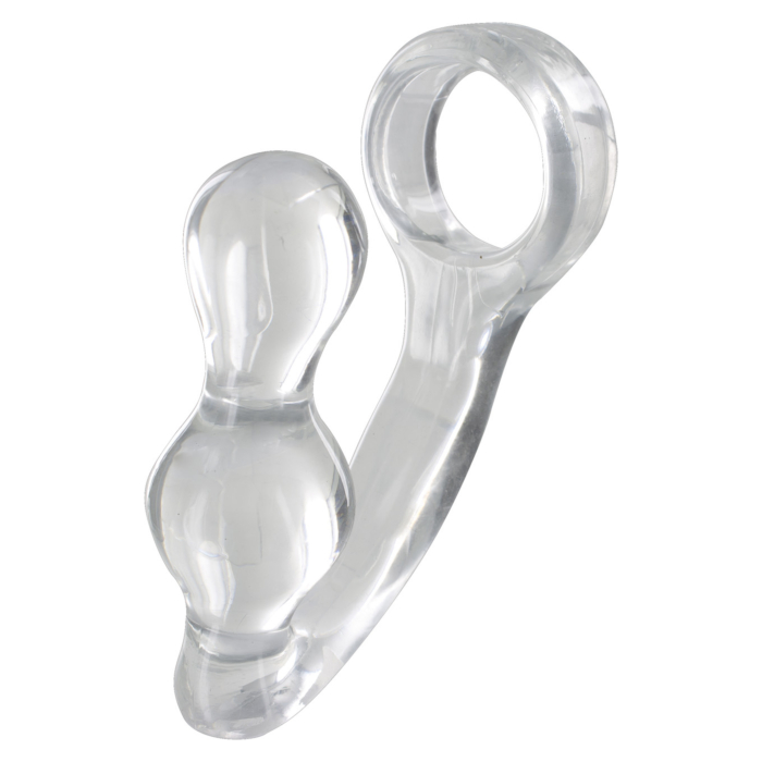 Power Butt Plug with Penis Ring - Toy Joy - Transparent Power Butt Plug with Penis Ring - Toy Joy - Transparent