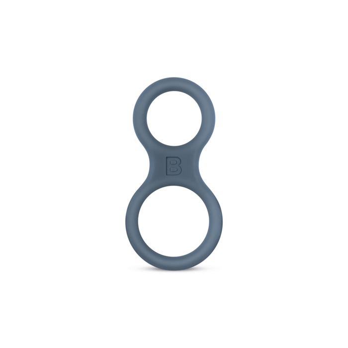 Boners Silicone Cock Ring And Ball Stretcher - Grey Boners Silicone Cock Ring And Ball Stretcher - Grey