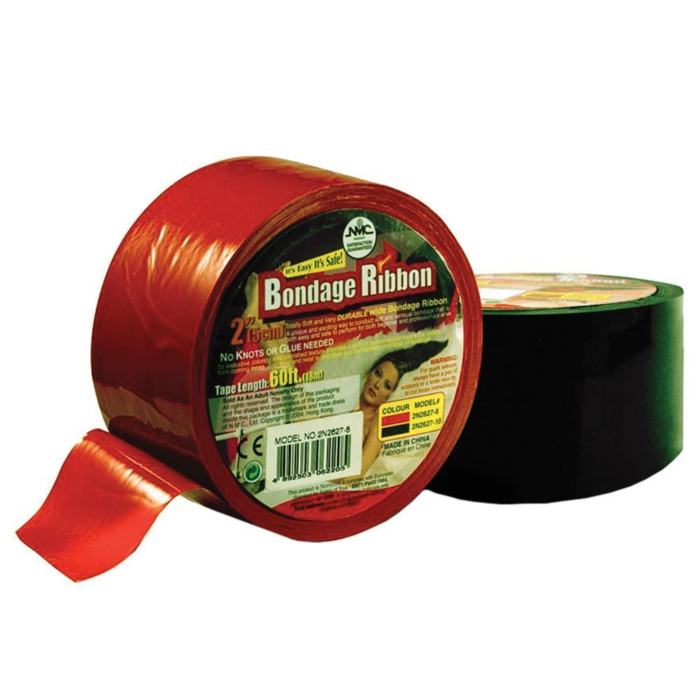 BONDAGE RIBBON 5CM/18MTR RED BONDAGE RIBBON 5CM/18MTR RED