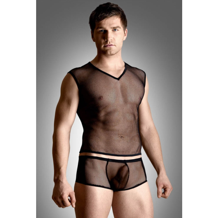 Net set - shirt and thong - black M/L Net set - shirt and thong - black M/L