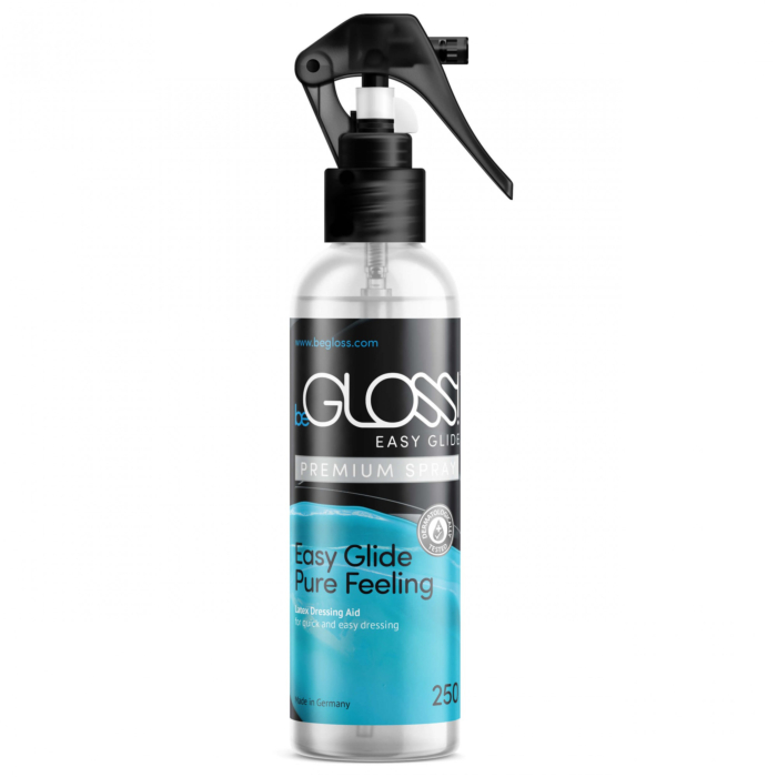 beGLOSS EASY GLIDE PREMIUM SPRAY - Hand-Pump-Spray - Latex Dressing Aid for Latex clothing