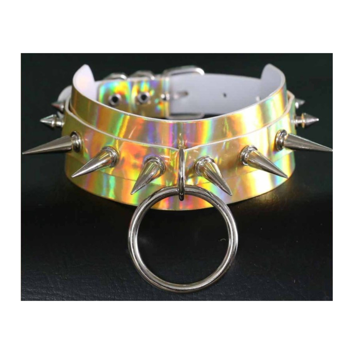 Gold Laser Strobo Spike Necklace Gold Laser Strobo Spike Necklace