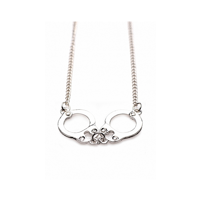 Cuff Her Handcuff Necklace - Silver
