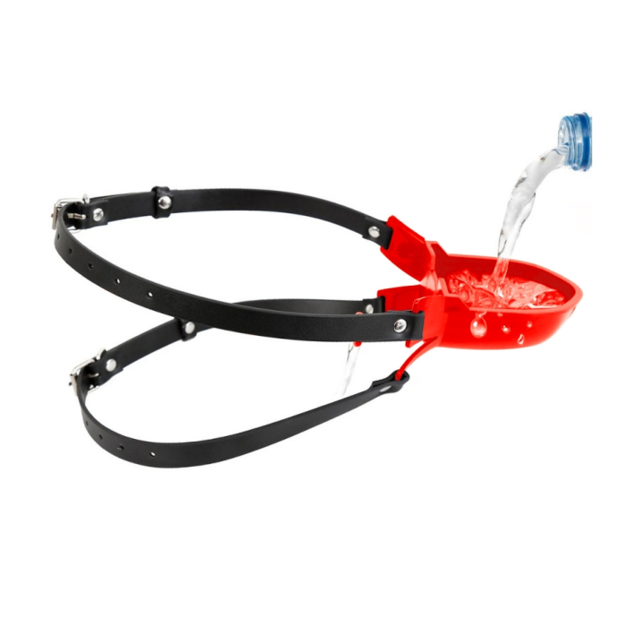 Mouth gag - Cup Uro Pissotiere Red Mouth gag - Cup Uro Pissotiere Red