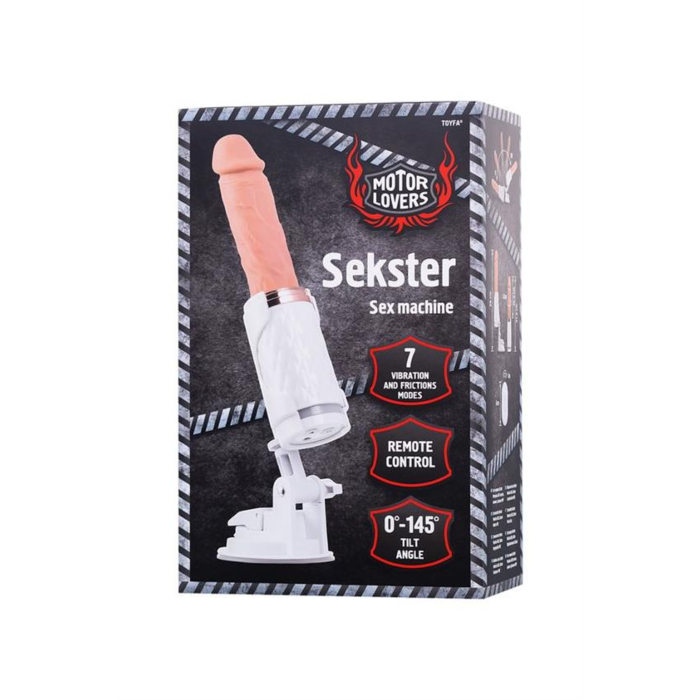 Sex machine Sekster, MotorLovers, ABS, White, 29 cm