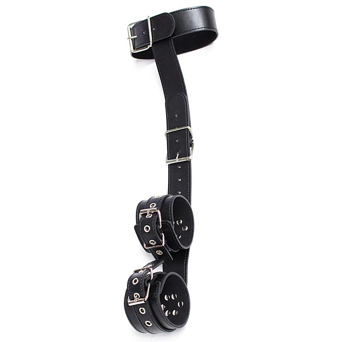 FETISH ADDICT COLLAR WITH RESTRAINTS ADJUSTABLE BLACK FETISH ADDICT COLLAR WITH RESTRAINTS ADJUSTABLE BLACK
