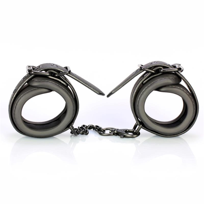 INTOYOU Black Shadow Handcuffs (Vegan Leather)