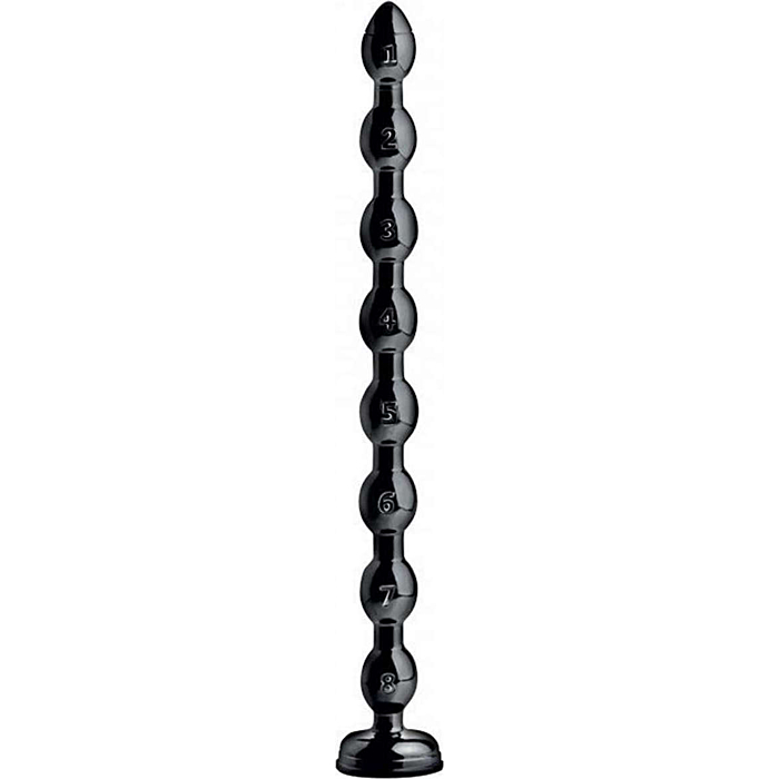 Hosed Beaded Anal Snake Anal Dildo Black 48cm