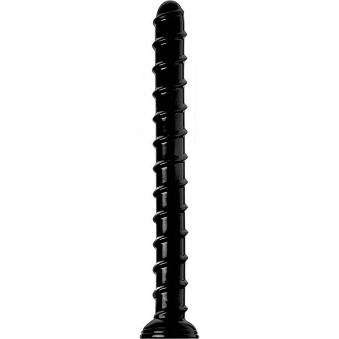 Hosed Swirl Thick Anal Snake Black 45cm