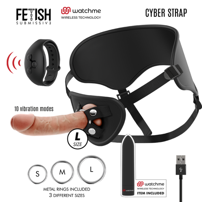 CYBER STRAP REMOTE CONTROL HARNESS AND VIBRATING BULLET WATCME TECHNOLOGY L
