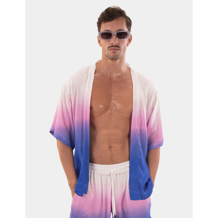 Barcode Berlin Kimono Foke - White-Pink-Blue Barcode Berlin Kimono Foke - White-Pink-Blue