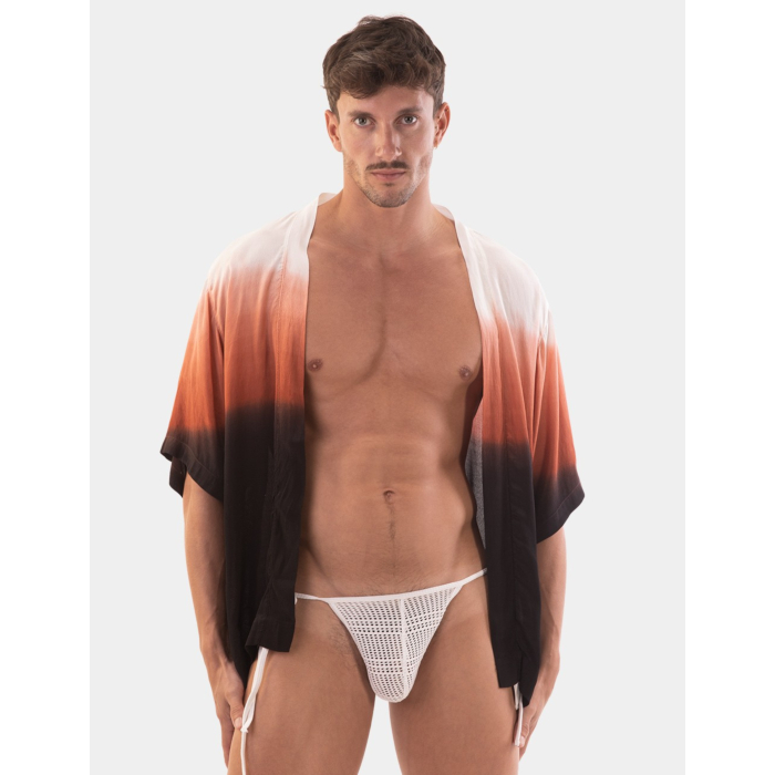 Barcode Berlin Kimono Foke - White-Brown-Black Barcode Berlin Kimono Foke - White-Brown-Black