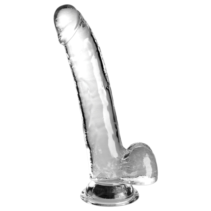 King Cock Clear 9" with Balls - Clear