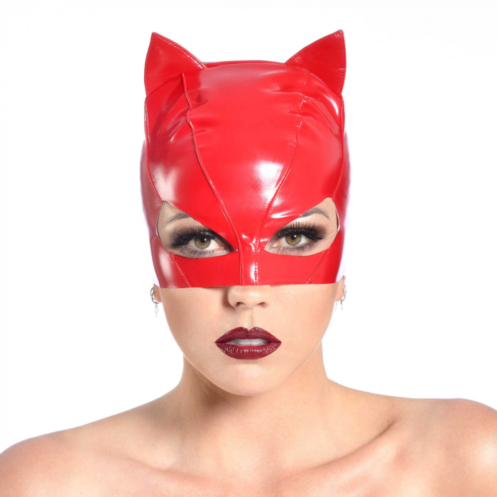 Sexy Catwoman Vinyl Mask- Red Sexy Catwoman Vinyl Mask- Red