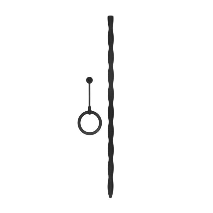 Silicone Plug & Cock Ring Set - Urethral Sounding - Black Silicone Plug & Cock Ring Set - Urethral Sounding - Black