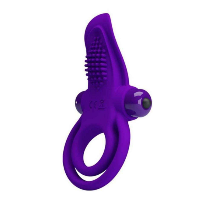 Silicone Vibrant Penis Ring (Purple) - Pretty Love
