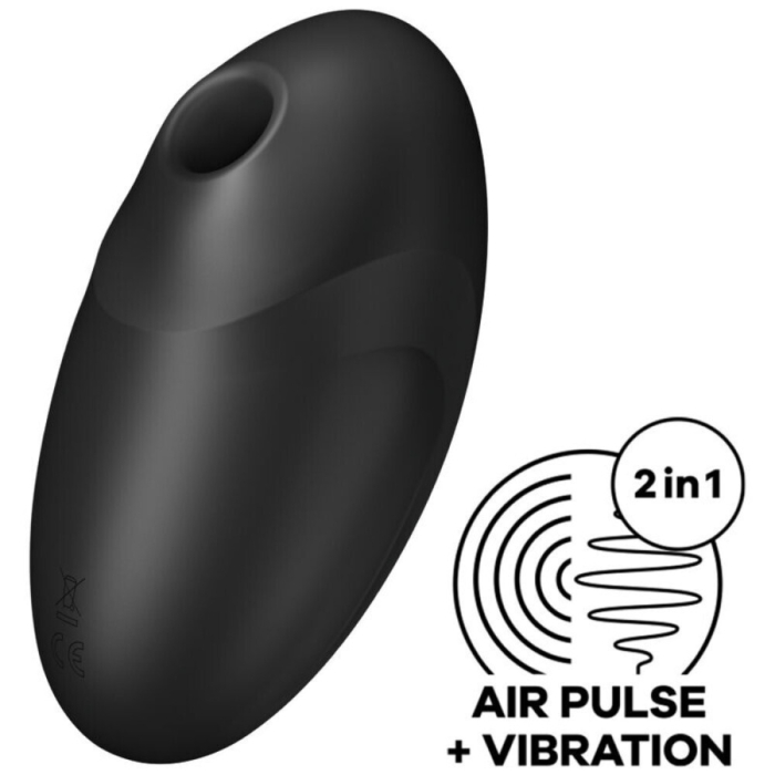 Satisfyer Vulva Lover 3 Air Pulse Stimulator & Vibrator Black
