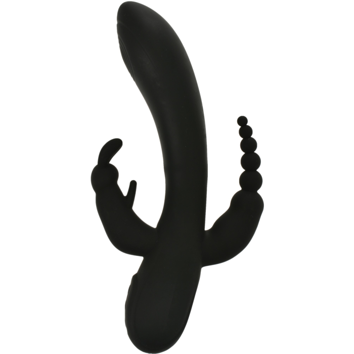 Triple Power Vibrator 10 Vibration Modes Black USB Passion Labs