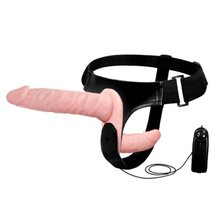 Baile Ultra Passionate Harness Double Heads Flesh strapon Baile Ultra Passionate Harness Double Heads Flesh strapon